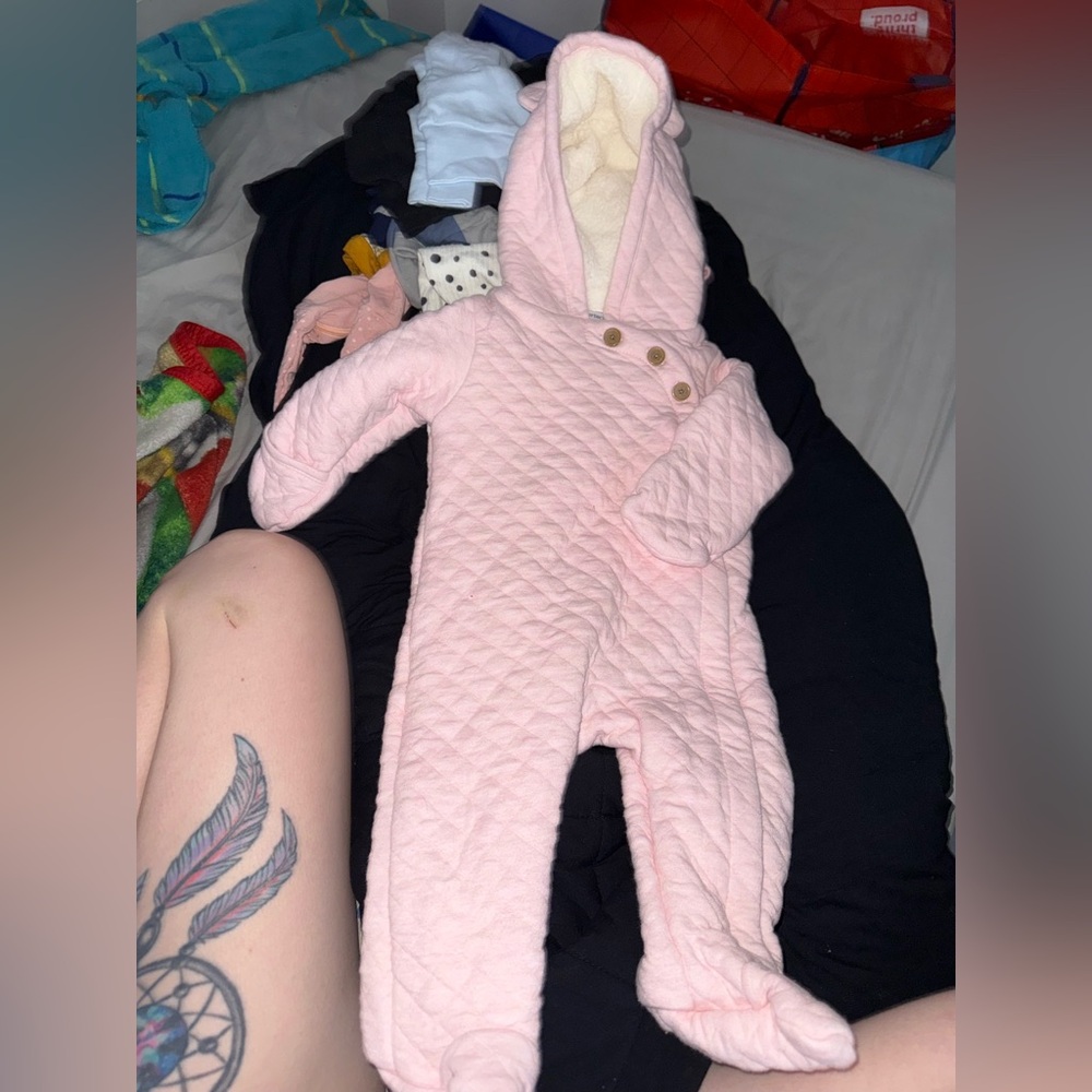 Carter's Pink Quilted Footie